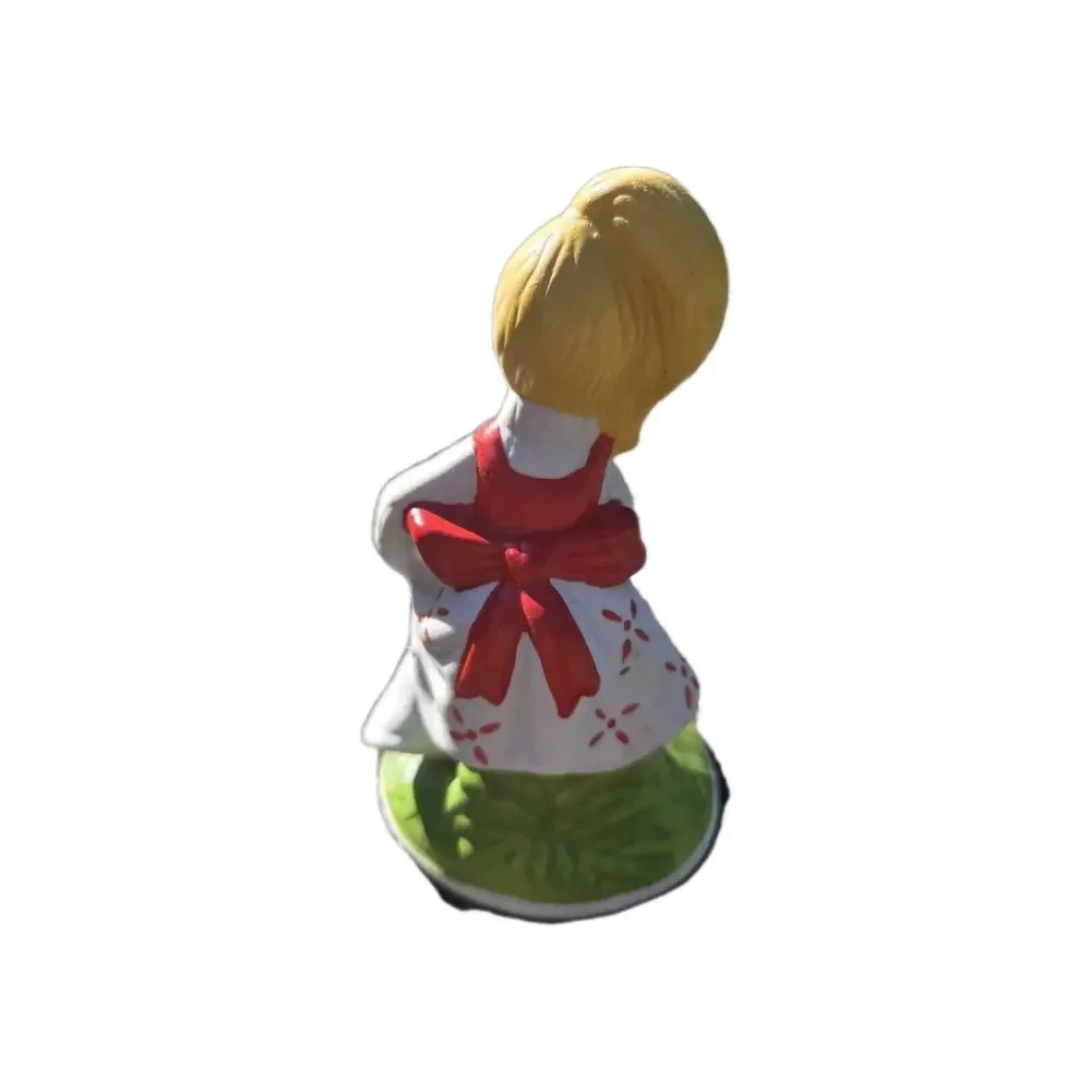 VINTAGE OCCUPIED JAPAN HUMMEL STYLE CERAMIC GIRL WITH GOOSE FIGURE 1945-50 LOOK